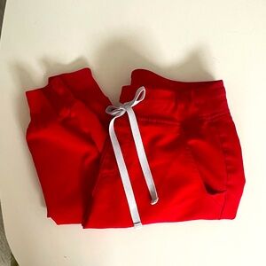 Figs scrub jogger pants xsp - winning red